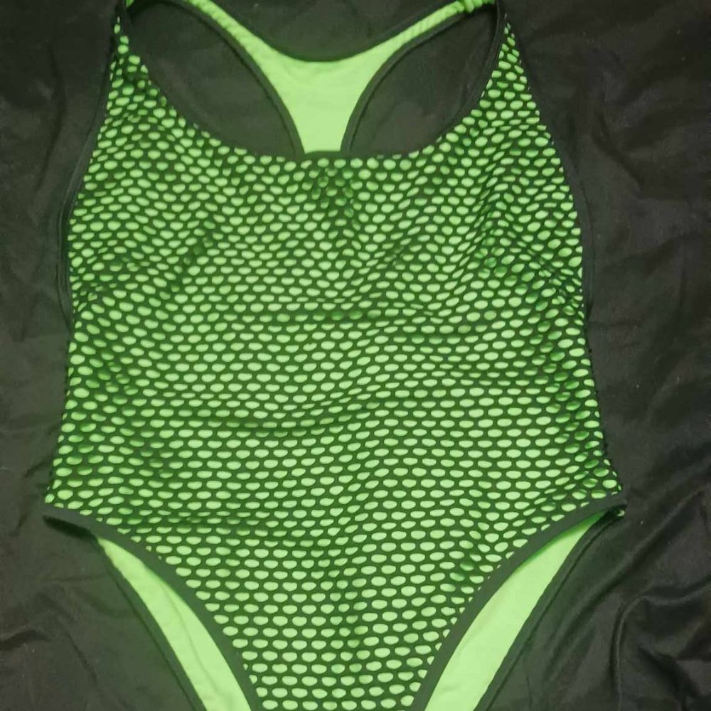 Mesh Covered High Leg One Piece Swimsuit - Xhilaration